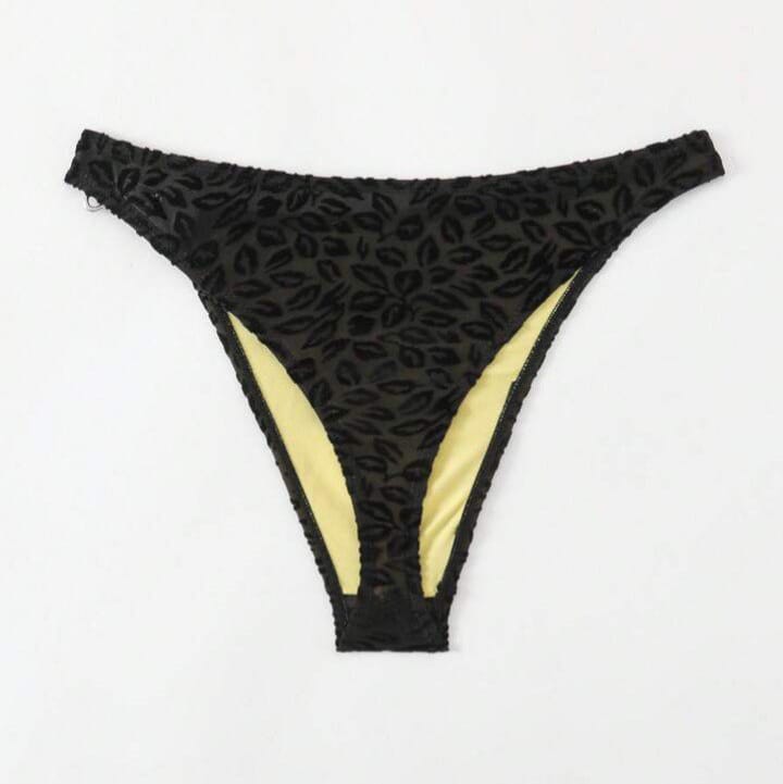 Bonga Boys Men's Flocked Lip Print Ring Briefs